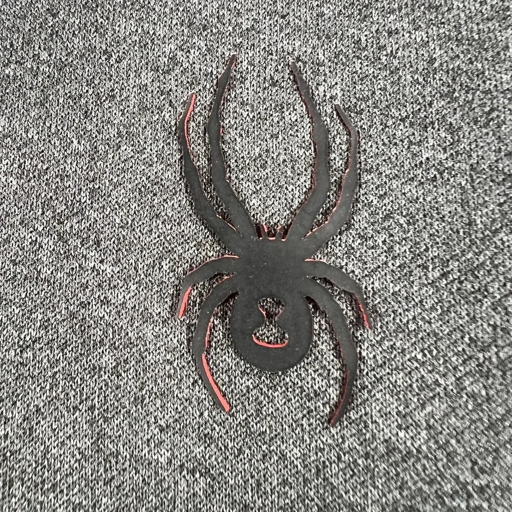 Spyder‎ Hoodie Sweatshirt Mens Medium Gray Long Sleeve 1/4 Zip Pullover Active